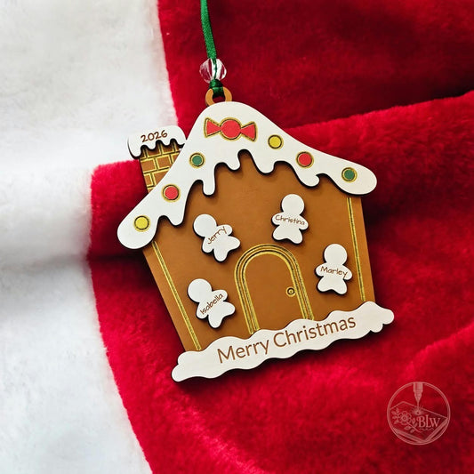 Gingerbread Family Christmas Ornament