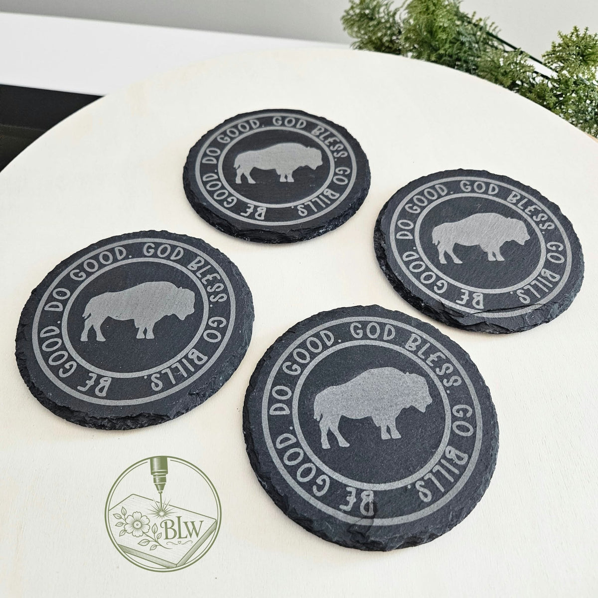Buffalo Slate Coasters