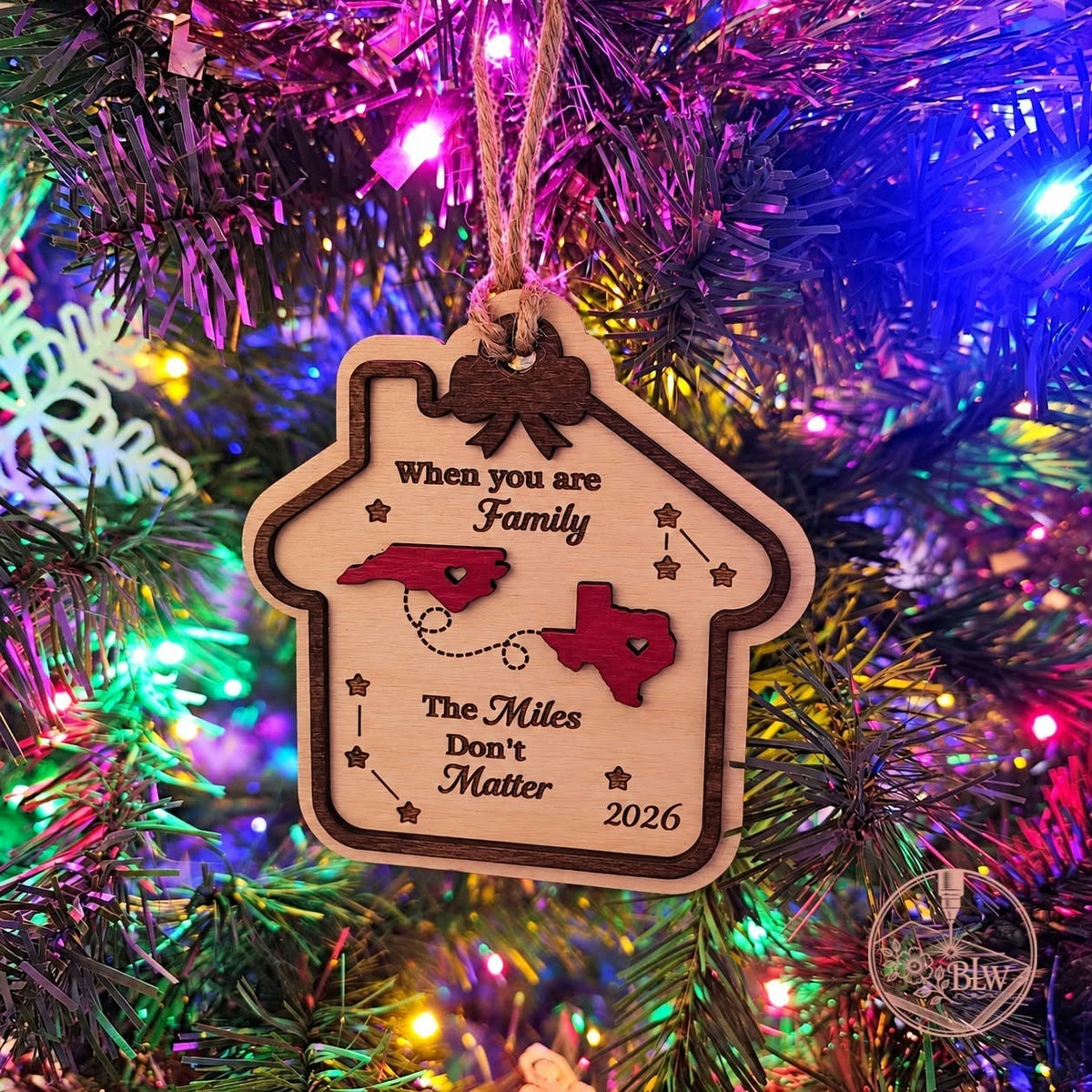 Family State Christmas Ornament