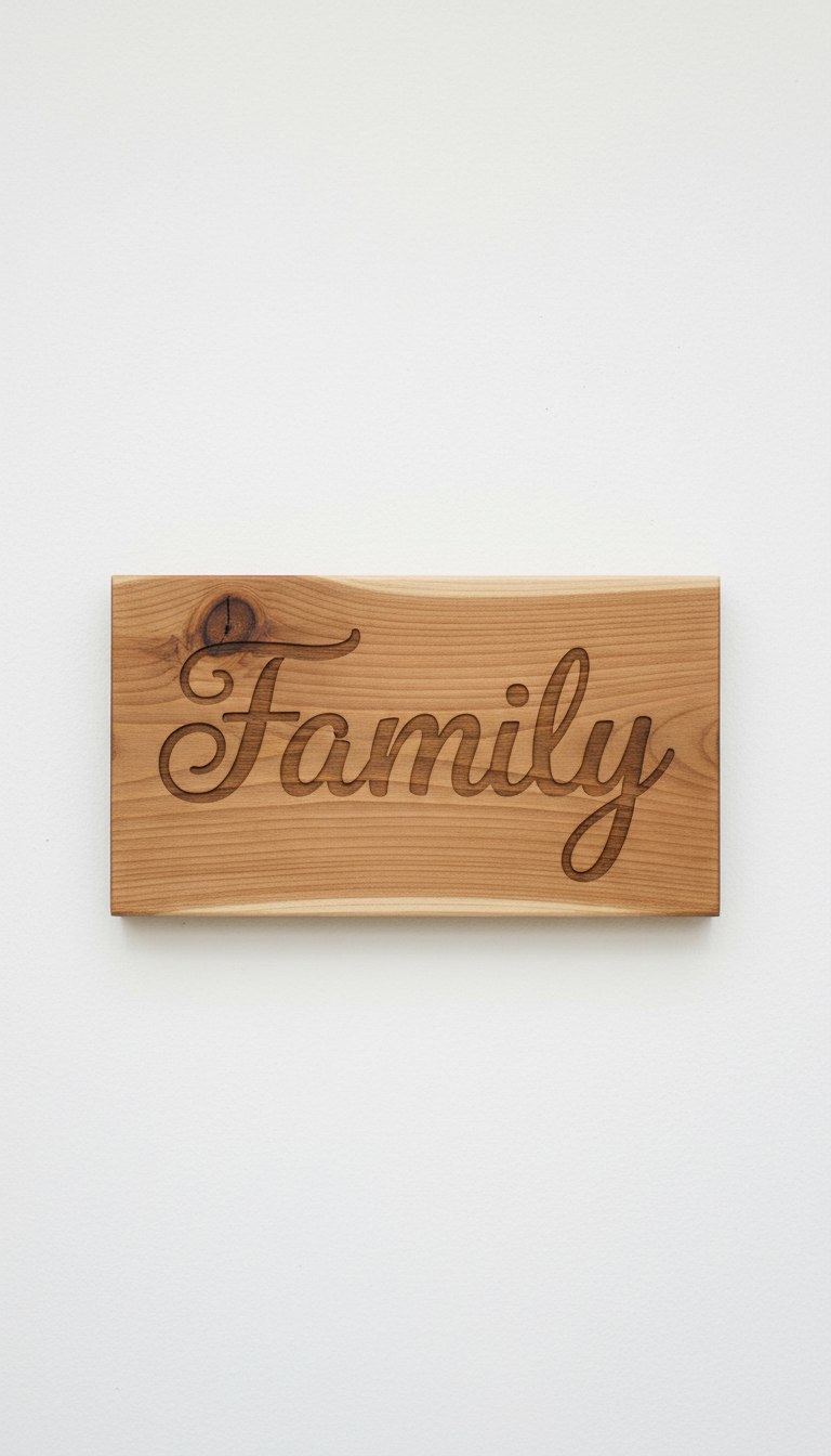 Personalized Family Name Wood Sign